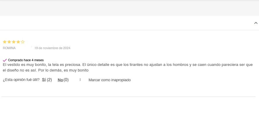 opinion vestido rue de la paix en liverpool